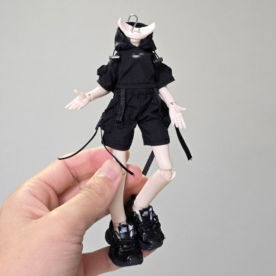 12分bjd素体娃衣赛博朋克冲锋衣