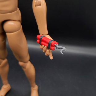 1/6兵人武器配件dam手雷炸药包12寸手办模型ht鞭炮装备diy场景bjd