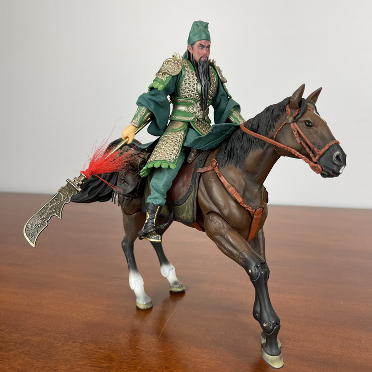 三国将军关羽关公赤兔马手办模型