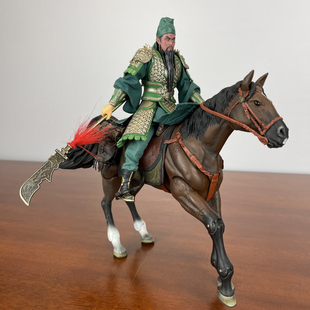 三国将军关羽关公赤兔马关二爷演义可动人偶手办模型摆件铠甲兵人