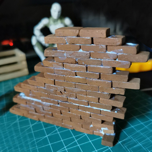 1/12兵人配件Mezco可动人偶figma建筑shf墙砖6寸手办模型墙体场景