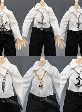 12分ob11娃衣配件妖精体十字架项链gsc毛衣链bjd娃娃素体拍照道具