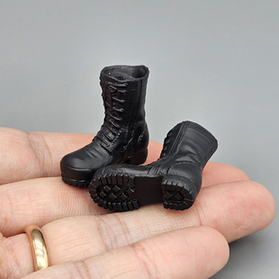 1/12兵人配件nw方大头靴子gw军官作战靴diy男素体vtoys鞋子马丁靴