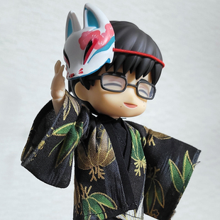 12分ob11娃头配件娃衣和服gsc粘土人狐狸面具bjd娃用素体头饰道具