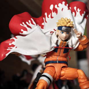 shf火影鸣人忍者披风6寸可动人偶火影袍斗篷布衣配件1/12兵人衣服