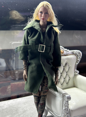 1/6兵人衣服配件bjd军绿色军大大衣12寸女素体人偶手办模型风衣ob