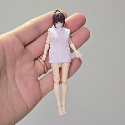 口袋少女衣服兵人高领T恤背心