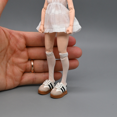 1/12兵人衣服配件机娘素体德训鞋