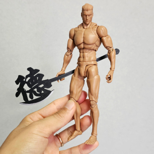 romankey大块头兵人男素体武器配件1/12孔子以德服人斧头斧子战斧