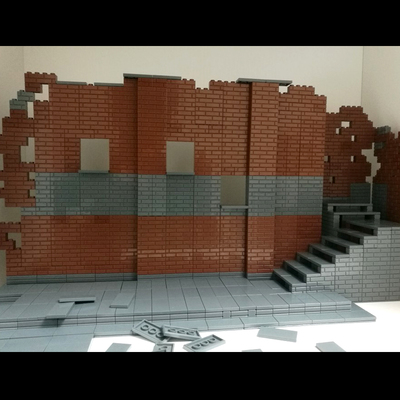 1/12兵人配件墙砖shf建筑背景diy