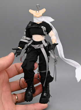 12分阿巳3.0北冥体修罗丸出逃体机能娃衣bjd素体工装裤子潮酷衣服