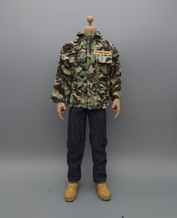 1/6兵人衣服配件迷彩外套bjd制服男素体模型dam裤子牛仔裤娃衣ob