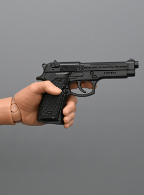 1/6兵人武器配件伯莱塔M92生化黑帮手枪模型bjd娃娃手办危机道具