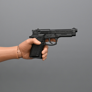 1/6兵人武器配件伯莱塔M92生化黑帮手枪模型bjd娃娃手办危机道具