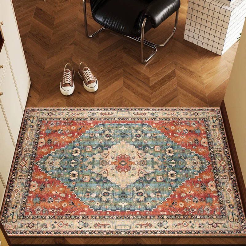 美式复古风丝圈入户门地垫玄关除尘家用大门口可裁剪防滑门垫加厚