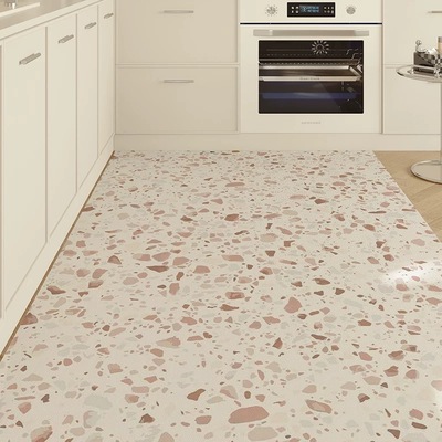 哇水磨石居然都出皮革地垫啦免洗