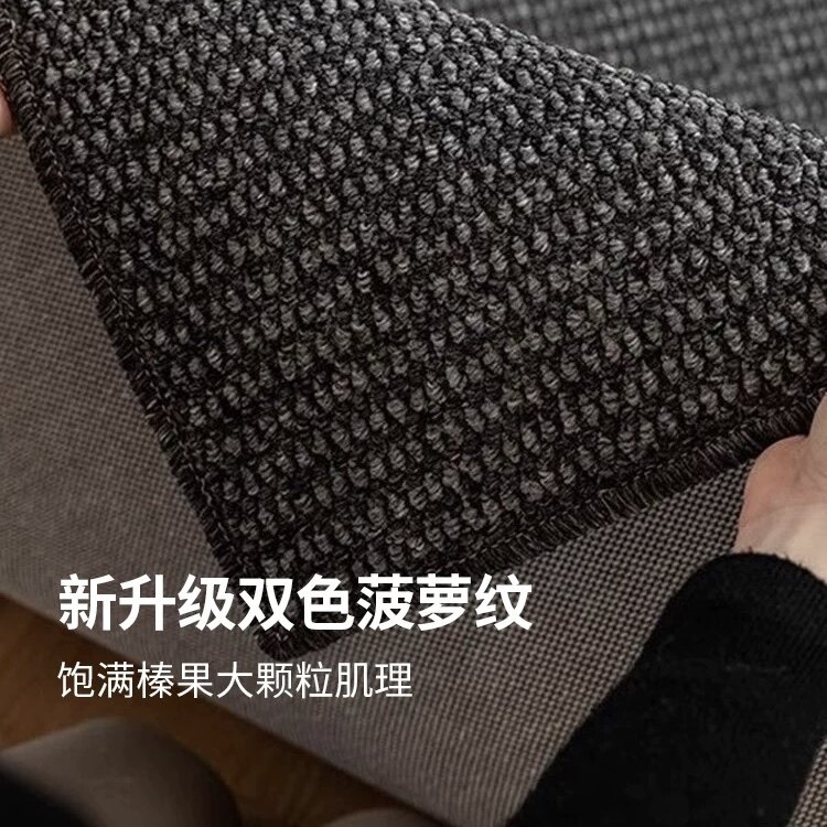 美式轻奢风黑色地毯客厅拍照背景毯菠萝圈沙发茶几垫卧室床边加厚