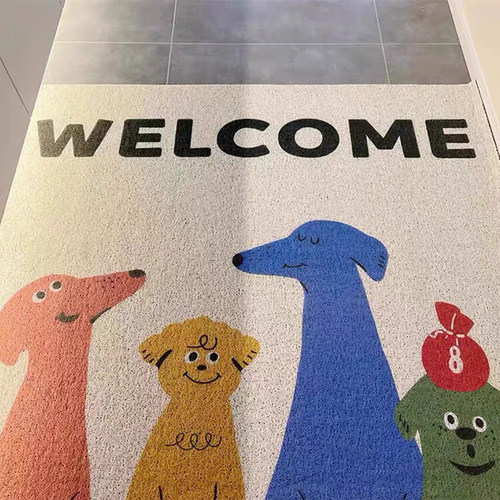 太耐脏了吧可爱卡通丝圈门垫