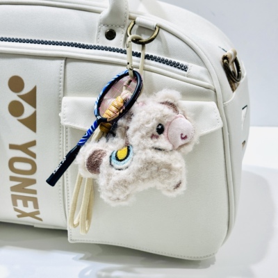 马上涨球羽毛球挂件可爱彩虹小马毛绒玩偶钥匙扣挂饰闺蜜新年礼物