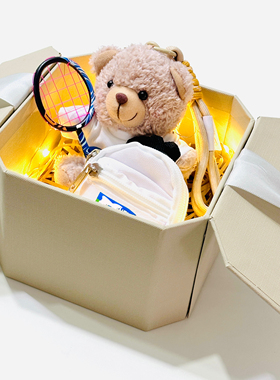 羽毛球小熊挂件玩偶运动周边羽球爱好者高级感创意情侣生日礼物