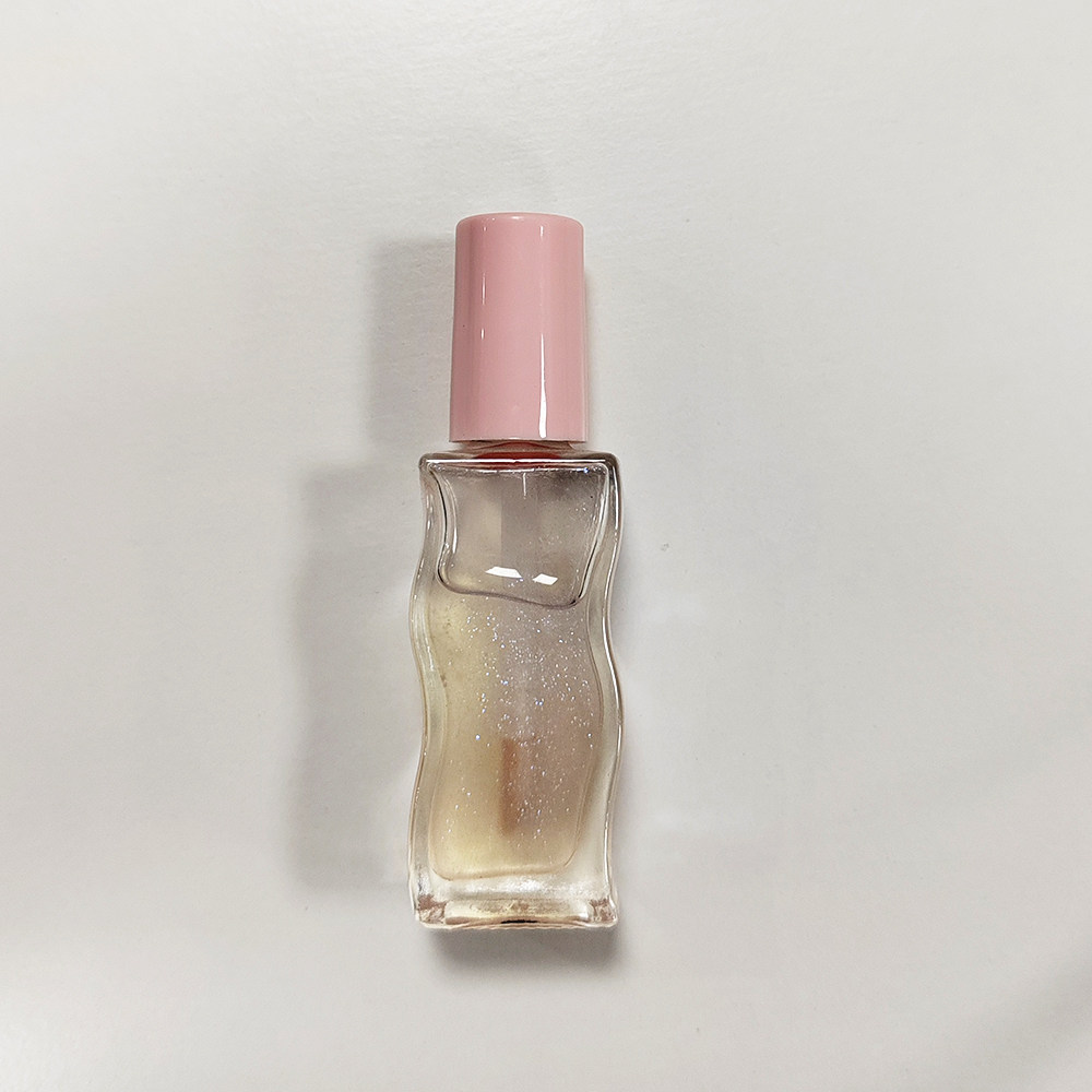 透明异形玻璃唇彩瓶粉色唇釉唇油化妆/美容工具