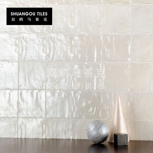 双鸥法式复古珍珠釉手工砖卫生间