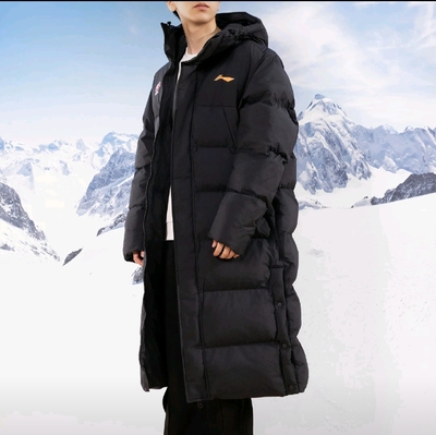 Li Ning/李宁 2025AWCBA图案拉链加厚防风防湿长短款长袖连帽棉服