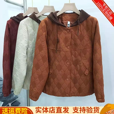 连帽夹棉百搭外套上衣中年妈妈