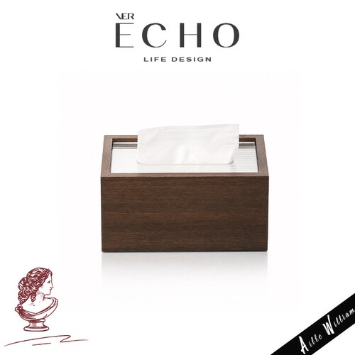 ECHO中古风木质纸巾盒
