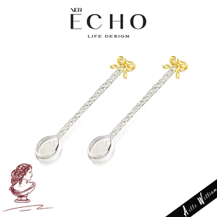 ECHO丨结语 DCB仙女风蝴蝶结玻璃搅拌勺奶茶咖啡专用搅拌棒甜品勺