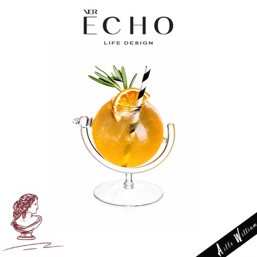 ECHO设计师款玻璃鸡尾酒杯果汁杯