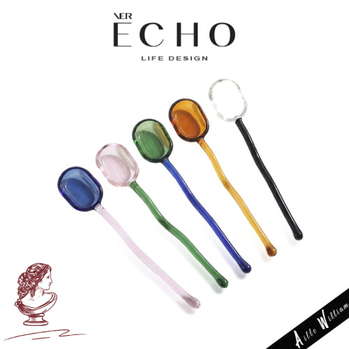 ECHO英国高颜值彩色玻璃搅拌勺