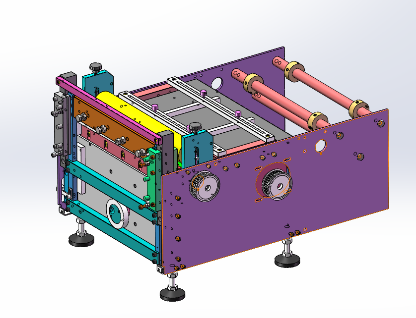 电脑裁切机图纸 切布纸机三维图纸 定长裁切机3d图分切机图纸模型
