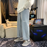 新款牛仔裤宽松休闲裤直筒9分裤XZ214-8909，男装牛仔裤，星座1204-3