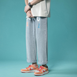 港风印花宽松休闲牛仔裤XZ214-8906-P45，男装牛仔裤，星座1204-3