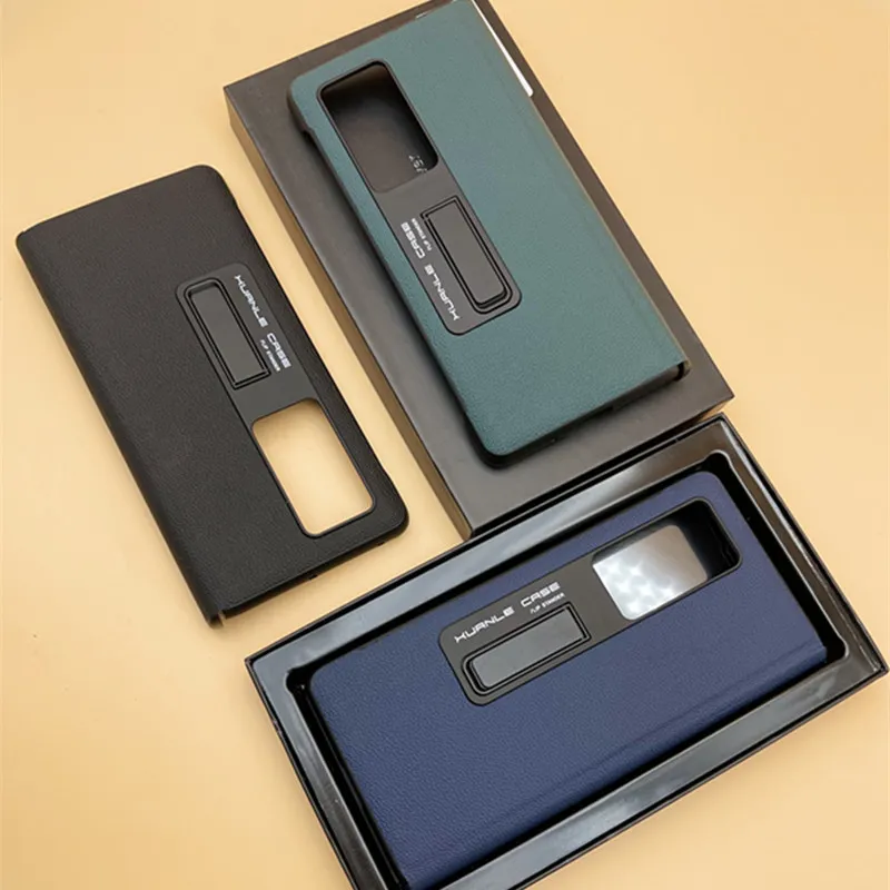 适用华为mate X2折叠屏手机壳真皮mateX3中轴铰链全包保护套matex