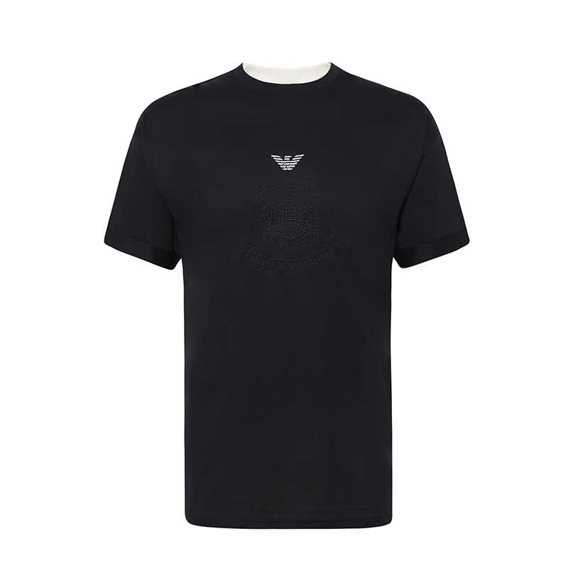 Emporio Armani /阿玛尼短袖23年夏新品绣花LOGO男T恤正品奢侈品