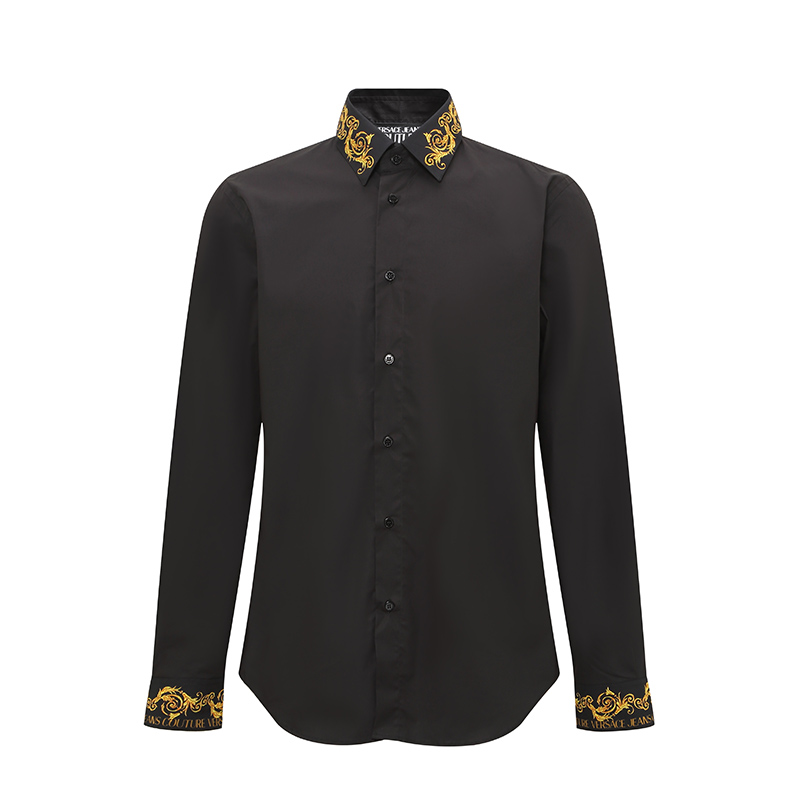 VERSACE JEANS/范思哲23年夏季新品商务正装轻奢长袖衬衫大牌衬衣