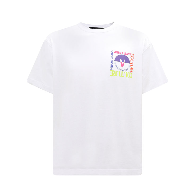 VERSACE JEANS COUTURE/范思哲23夏季新品纯棉短袖T恤奢侈品上衣