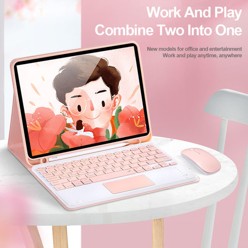 适用ipad第8代MYLD2CH/A保护套蓝牙键盘A2270平板电脑壳MYLE2ZP/A平板壳MYLF2CH/A保护壳皮套ipad8外壳A2429.
