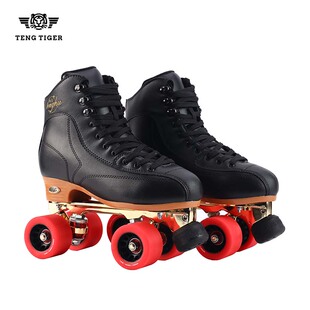 腾虎双排轮滑鞋速滑刷街专用鞋双排轮滑旱冰鞋四轮双排防滑耐磨