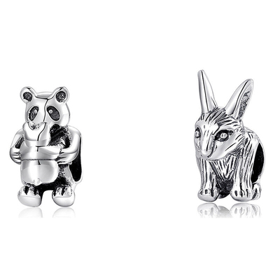 S925纯银珠子创意动物系列串珠ch