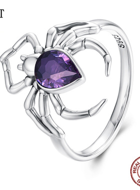 原创个性暗黑风蜘蛛戒指男女小众