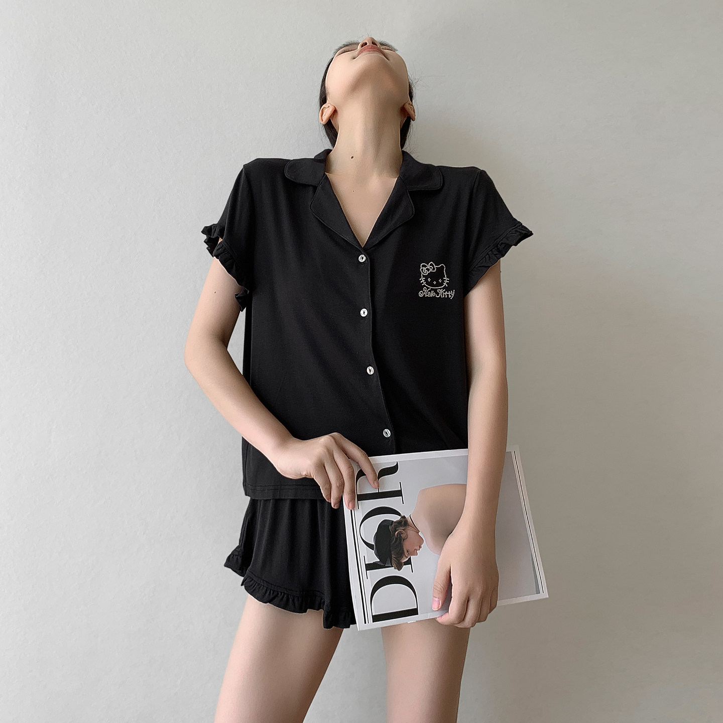 CozyNest莫代尔kt猫睡衣女款2026新款夏季短袖小个子超舒服家居服
