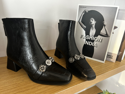 《春春专属》老方的顶端高高货头层胎牛皮手抓纹手工 小跟靴50166