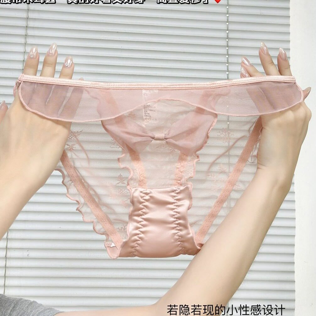 纯欲白色纯欲蕾丝内裤女性感新款2025爆款女士三角裤低腰性感