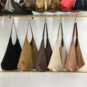 小脏柜 包包秋冬新款 复古麂皮绒大容量慵懒风百搭单肩子母托特包