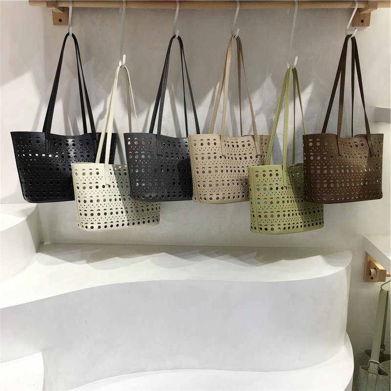 小脏柜 高级感法式复古镂空单肩腋下托特包大容量单肩腋下托特包