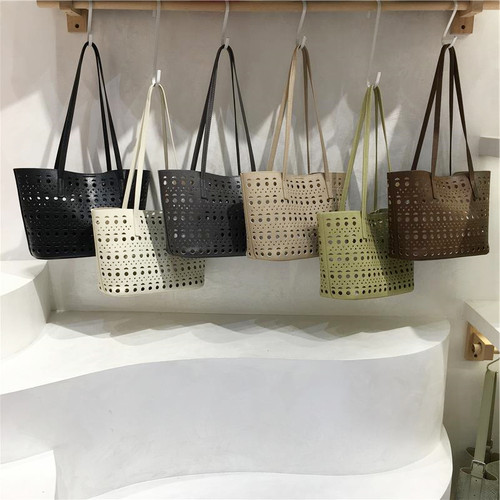 小脏柜 高级感法式复古镂空单肩腋下托特包大容量单肩腋下托特包