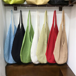 小脏柜 大容量编织单肩腋下托特包女新款夏季海边休闲度假沙滩包